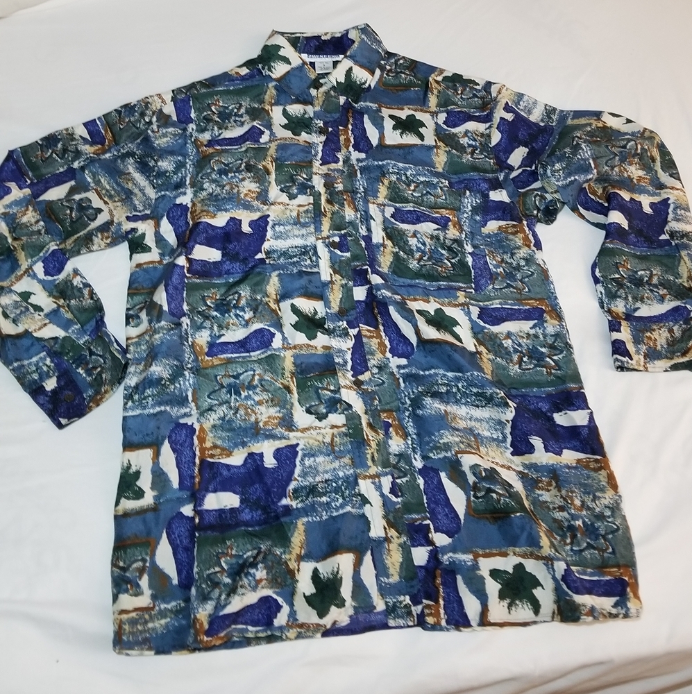 Vintage The beatles Silk Shirt Rare 100% silk